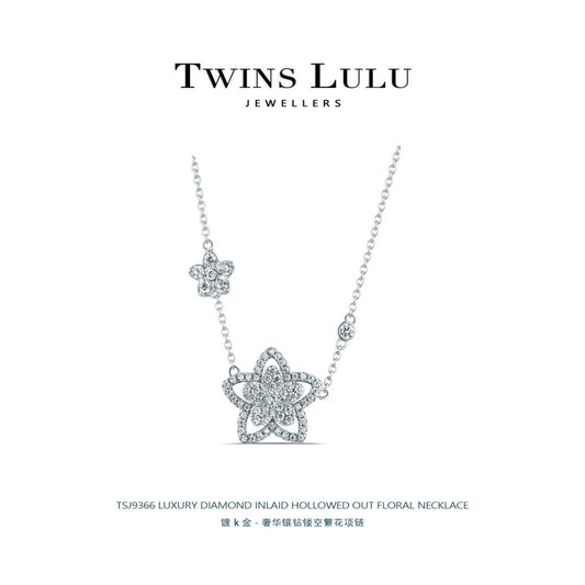 TWINS LULU贅沢デザイン感花ネックレスプレゼント