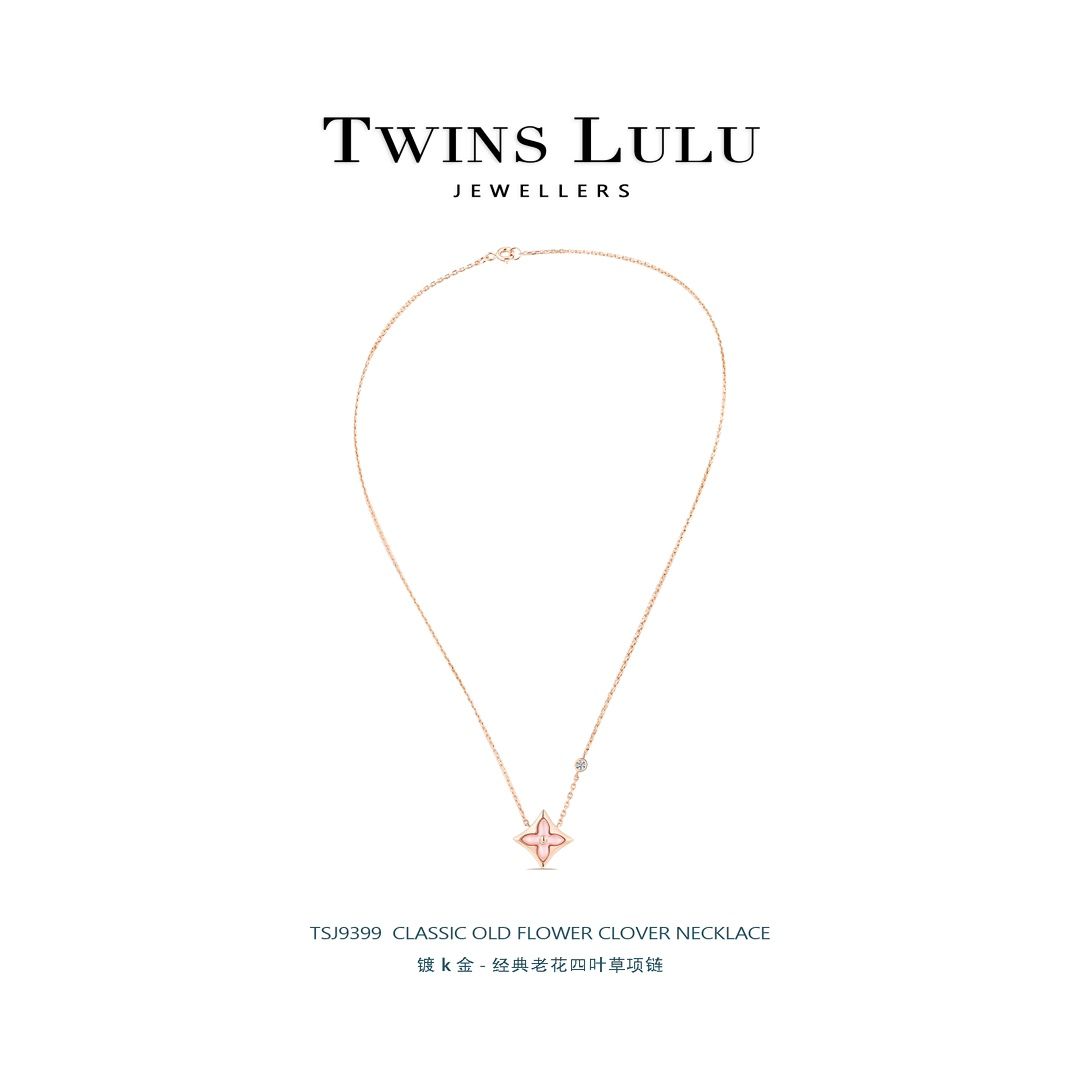 TWINS LULU  四葉クローバーブレスレット花卉ネックレス気質プレゼント