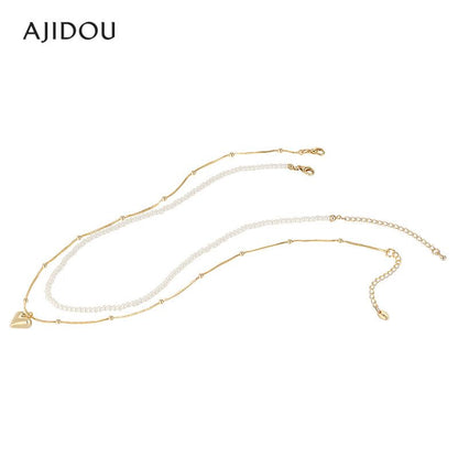 AJIDOU春夏ファッショントレンドハートネックレスチェーンins贈り物