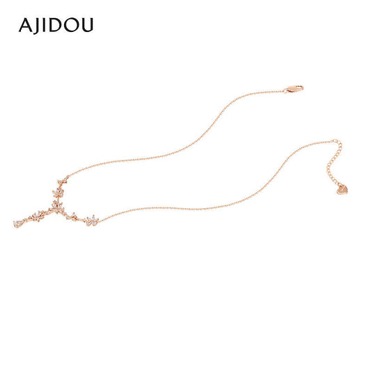 AJIDOU優雅フレンチ洗練された高級感花ネックレスプレゼント