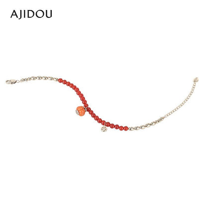 AJIDOUシンプルスタイリッシュパッチワーク柿ブレスレット女性