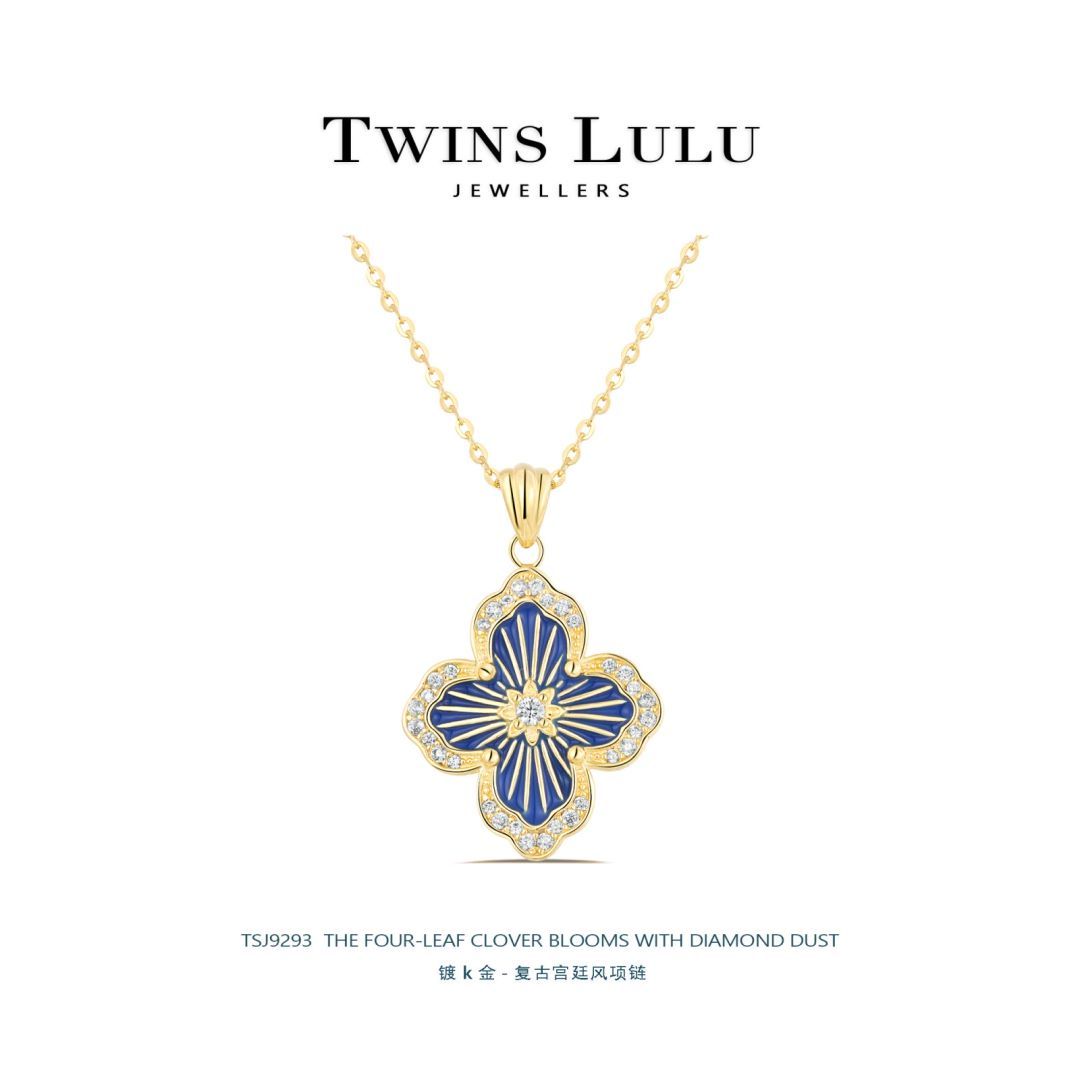 TWINS LULU上品アクセサリークローバーネックレスプレゼントファッションコーデ