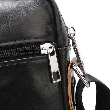 Men's shoulder bag Genuine cowhide leather wear-resistant retro casual fashion multifunctional crossbody bag for men 