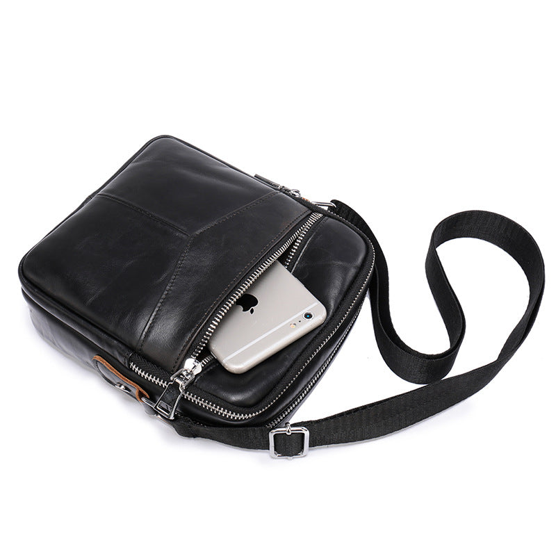 Men's shoulder bag Genuine cowhide leather wear-resistant retro casual fashion multifunctional crossbody bag for men 