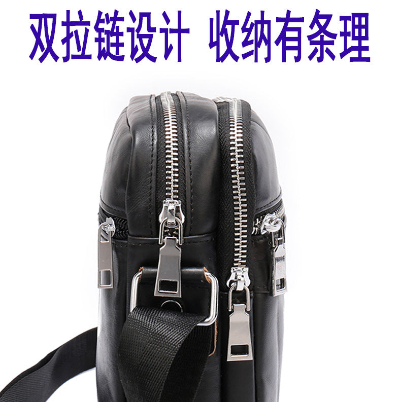 Men's shoulder bag Genuine cowhide leather wear-resistant retro casual fashion multifunctional crossbody bag for men 