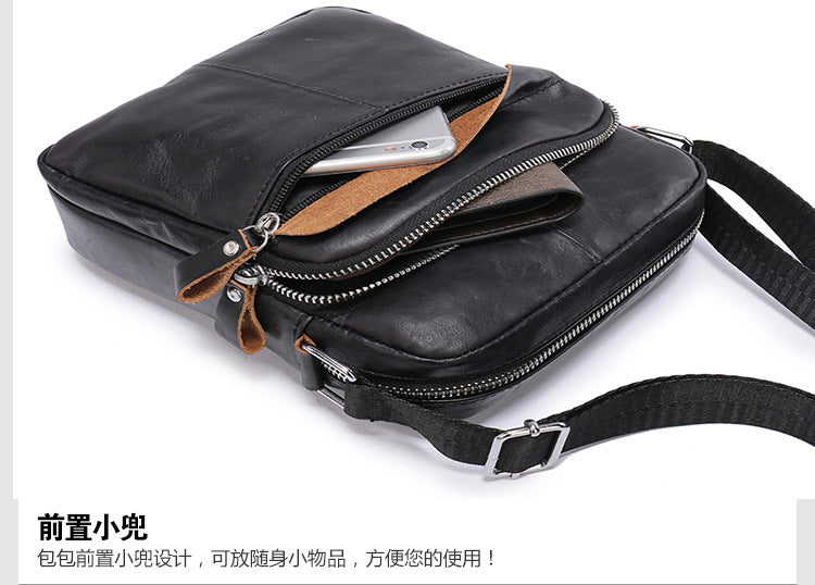 Men's Shoulder Bag Genuine Cowhide Leather Casual Sports Men's Crossbody Bag Briefcase 