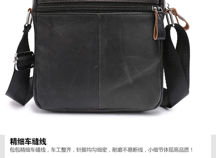 Men's Shoulder Bag Genuine Cowhide Leather Casual Sports Men's Crossbody Bag Briefcase 