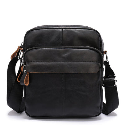 Men's Shoulder Bag Genuine Cowhide Leather Casual Sports Men's Crossbody Bag Briefcase 