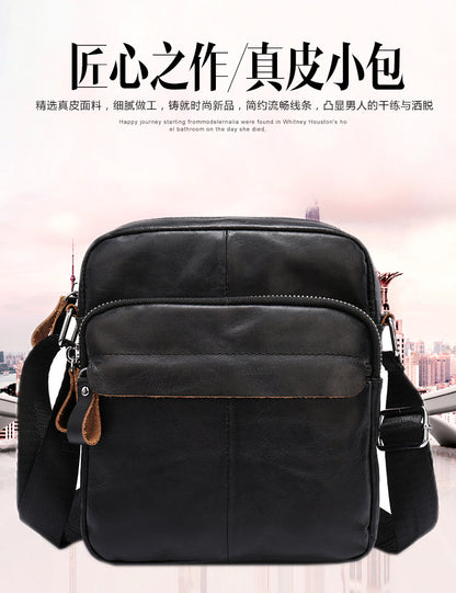 Men's Shoulder Bag Genuine Cowhide Leather Casual Sports Men's Crossbody Bag Briefcase 