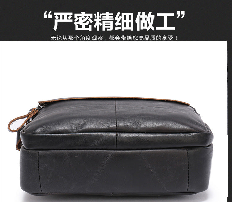 Men's Shoulder Bag Genuine Cowhide Leather Casual Sports Men's Crossbody Bag Briefcase 