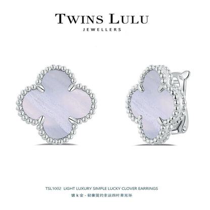 TWINS LULU四つ葉のクローバーイヤリング初秋のアクセサリー