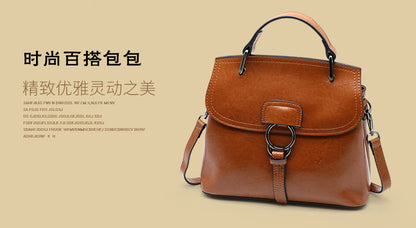 Women's seashell bag Genuine leather Crossbody bag that goes with anything Large bag Shoulder bag Elegant handbag. Bag