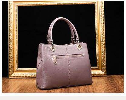 Ladies bag handbag one shoulder cowhide fashionable genuine leather simple shoulder bag handbag.bag