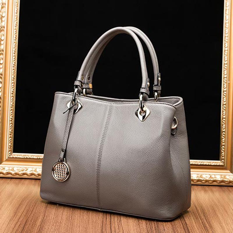 Ladies bag handbag one shoulder cowhide fashionable genuine leather simple shoulder bag handbag.bag