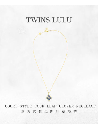 TWINS LULU上品アクセサリークローバーネックレスプレゼントファッションコーデ