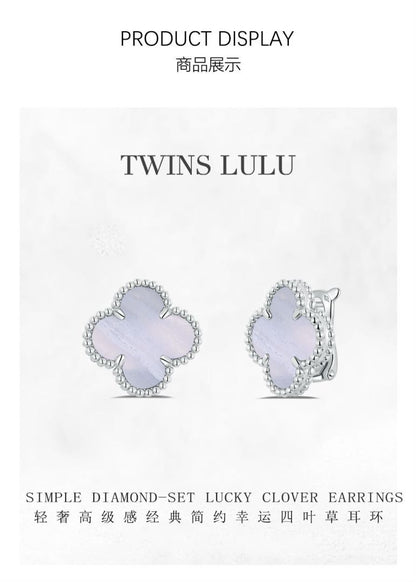 TWINS LULU四つ葉のクローバーイヤリング初秋のアクセサリー