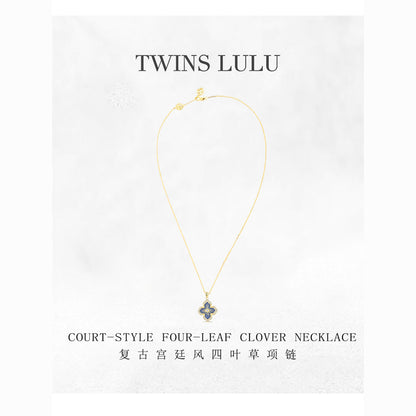 TWINS LULU上品アクセサリー四つ葉クローバーネックレスプレゼント