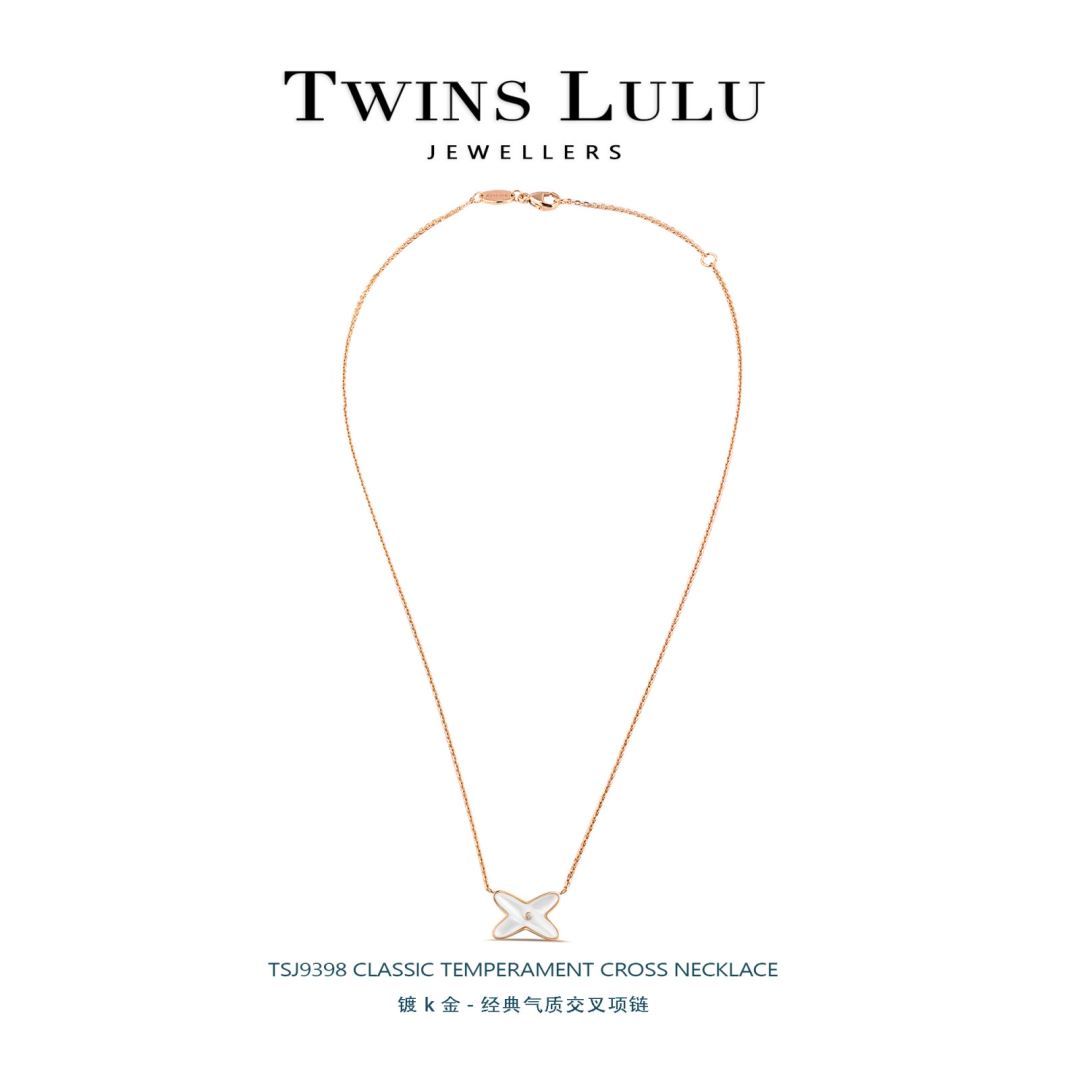 TWINS LULU﻿  優雅フランス四つ葉のクローバーのネックレス