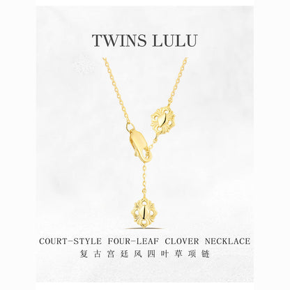 TWINS LULU上品アクセサリー四つ葉クローバーネックレスプレゼント