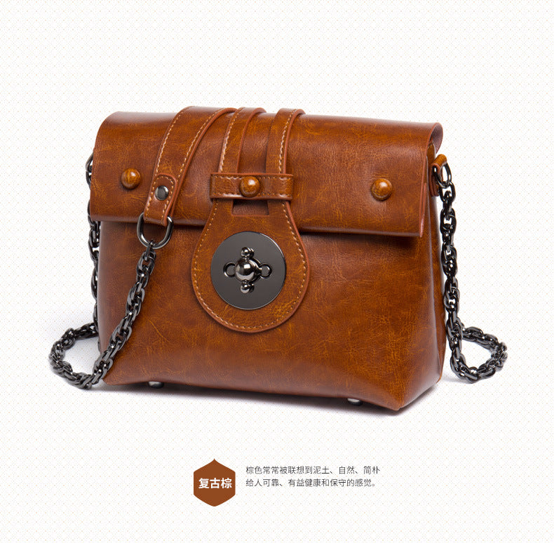 Genuine leather women's bag Crossbody bag Fashion chain bag Small bag Shoulder bag that goes with anything. Pochette