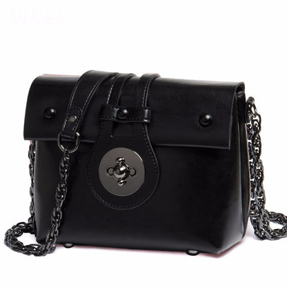 Genuine leather women's bag Crossbody bag Fashion chain bag Small bag Shoulder bag that goes with anything. Pochette