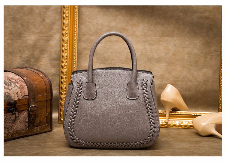 Stylish shrink pattern cowhide Birkin bag Genuine leather ladies' crossbody bag Elegant handbag.bag