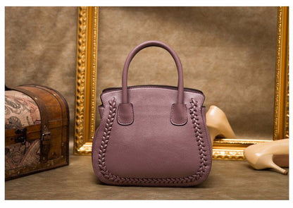 Stylish shrink pattern cowhide Birkin bag Genuine leather ladies' crossbody bag Elegant handbag.bag