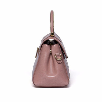 Women's bag Genuine leather handbag Cowhide crossbody bag that goes with anything Retro elegant shoulder bag. Pochette