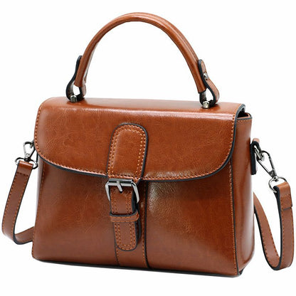 Women's bag Casual Messenger bag Fashion Crossbody bag Cowhide Shoulder bag that goes with anything. Pochette