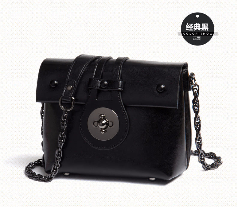 Genuine leather women's bag Crossbody bag Fashion chain bag Small bag Shoulder bag that goes with anything. Pochette