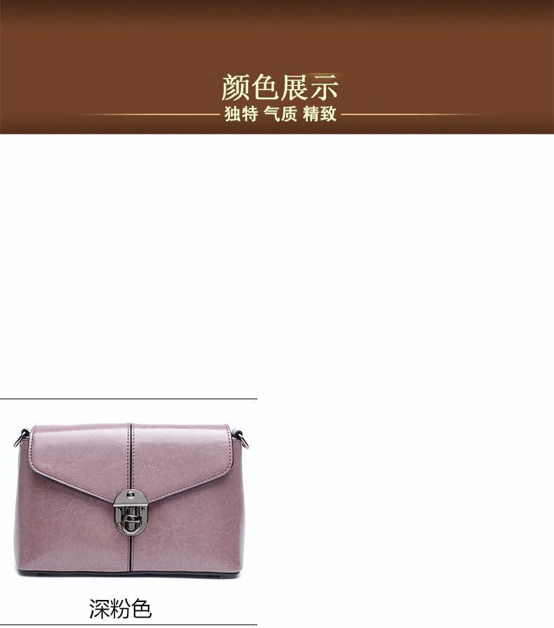 Women's bag Retro cowhide fashion square bag Genuine leather crossbody bag Shoulder bag. Pochette