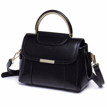 Women's bag Genuine leather handbag Cowhide crossbody bag that goes with anything Retro elegant shoulder bag. Pochette