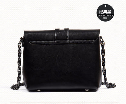 Genuine leather women's bag Crossbody bag Fashion chain bag Small bag Shoulder bag that goes with anything. Pochette