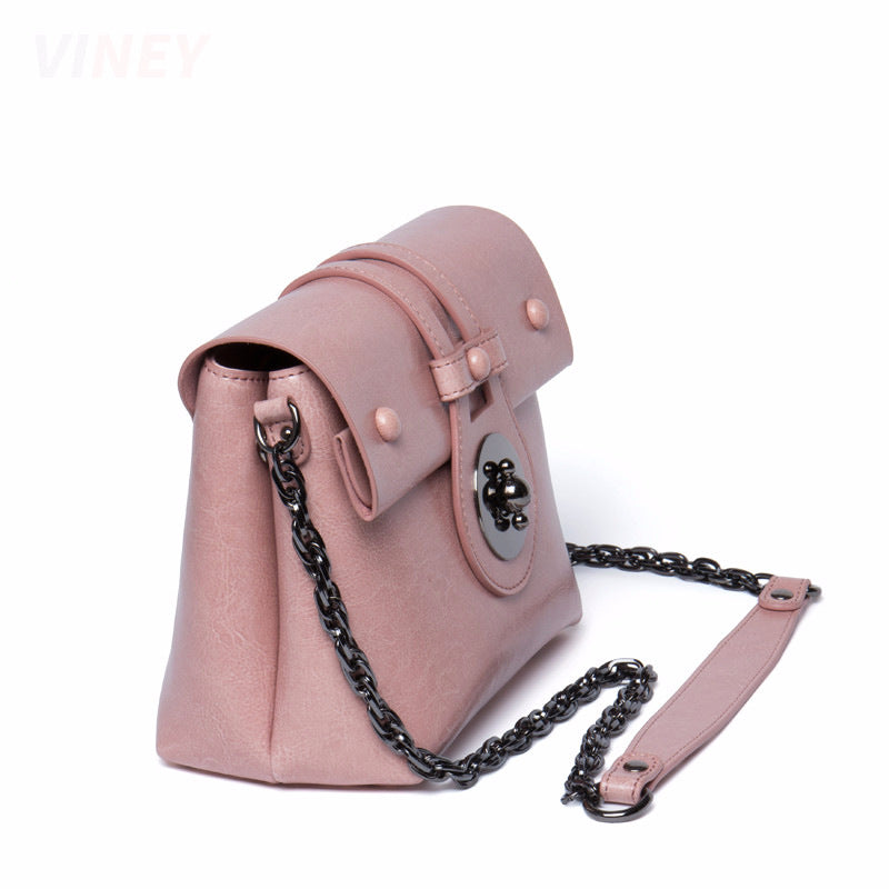 Genuine leather women's bag Crossbody bag Fashion chain bag Small bag Shoulder bag that goes with anything. Pochette