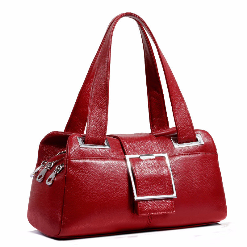 Genuine leather women's bag top cowhide handbag big bag fashion handbag that goes with everything.bag