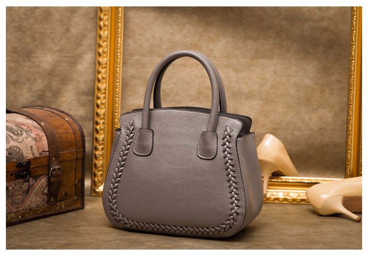 Stylish shrink pattern cowhide Birkin bag Genuine leather ladies' crossbody bag Elegant handbag.bag