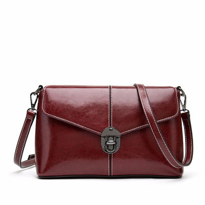 Women's bag Retro cowhide fashion square bag Genuine leather crossbody bag Shoulder bag. Pochette