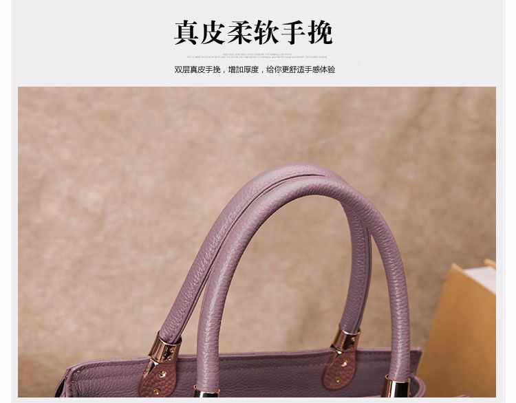 Genuine leather ladies handbag fashion crossbody bag shoulder bag zipper elegant temperament handbag.bag