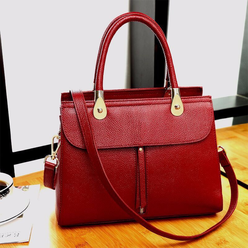 Genuine leather ladies handbag fashion crossbody bag shoulder bag zipper elegant temperament handbag.bag