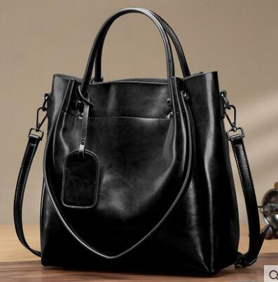 Women's bag Genuine leather crossbody bag Tote bag Cowhide casual handbag Retro Shoulder bag that goes with anything. Pochette