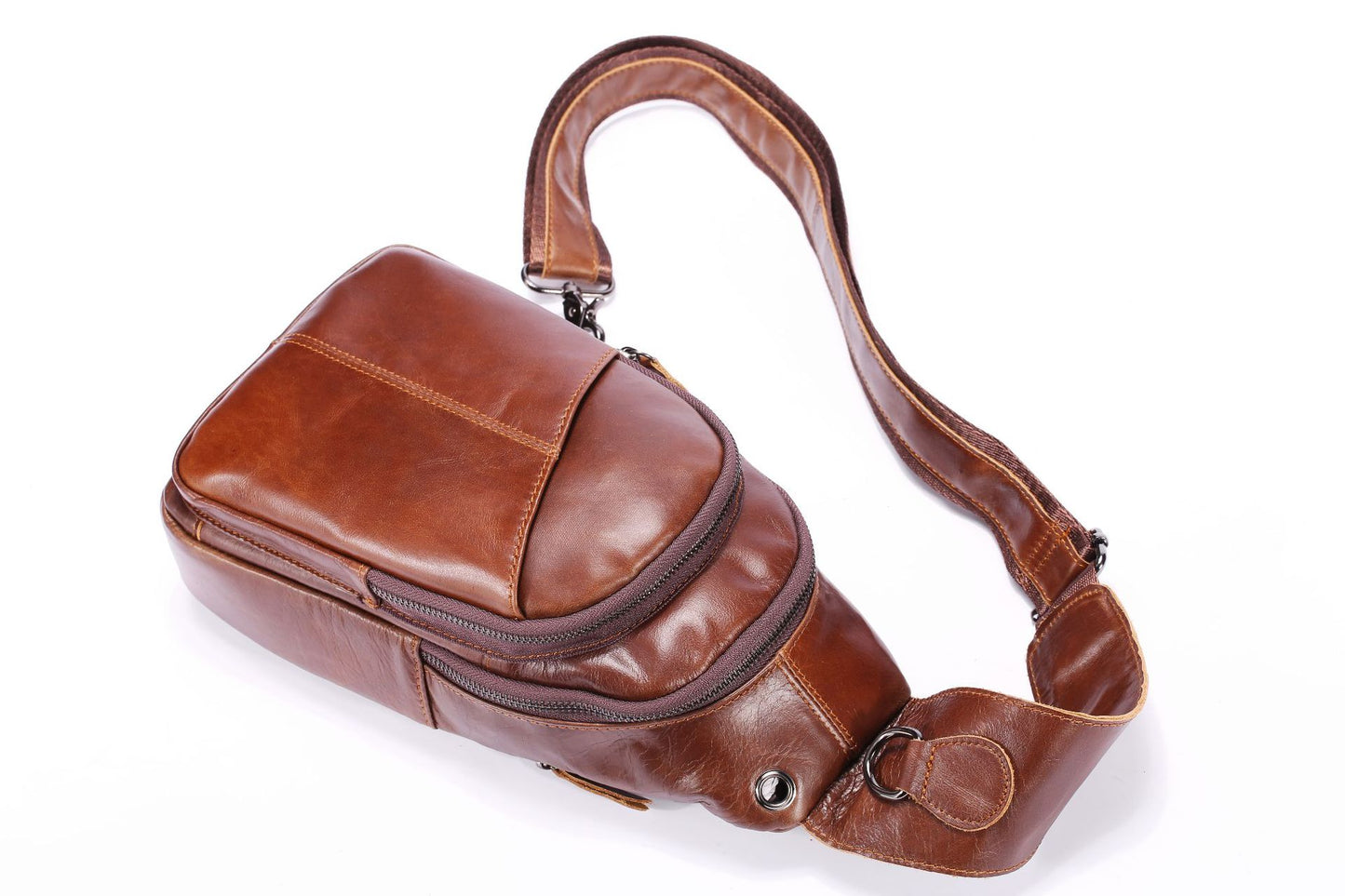 Men's Bust Bag Cowhide Casual Korean Fashion Crossbody Bag for Men