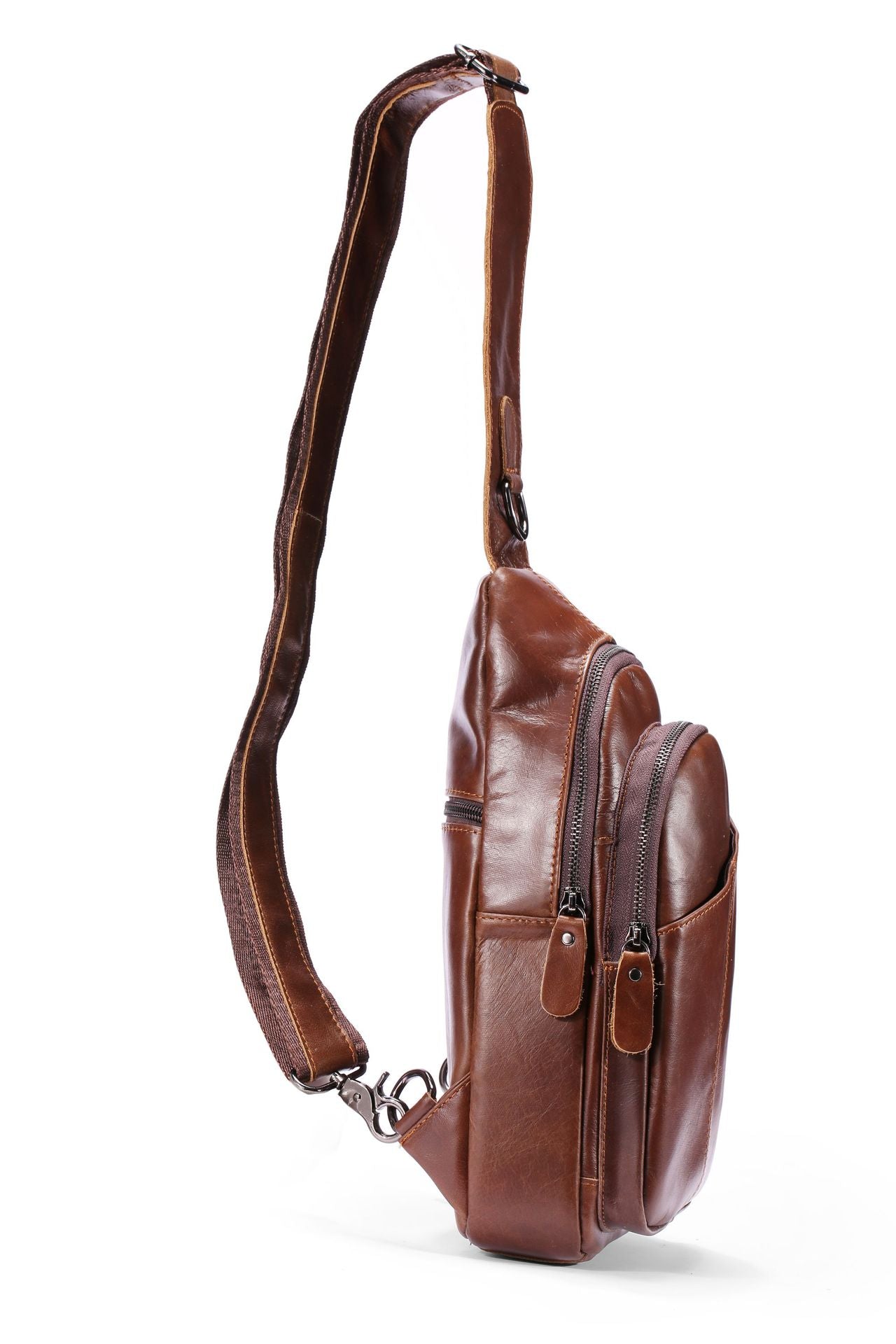 Men's Bust Bag Cowhide Casual Korean Fashion Crossbody Bag for Men