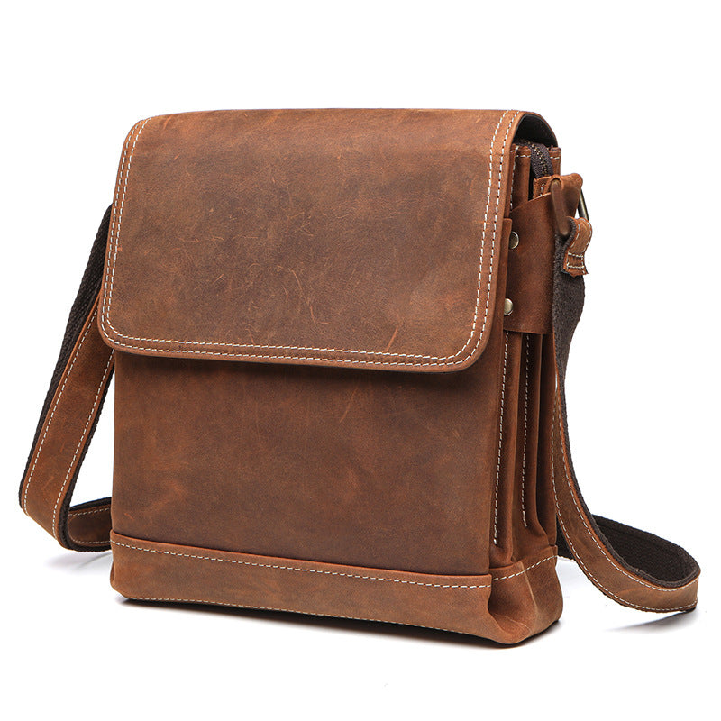 Men's Briefcase Cowhide Genuine Leather Retro Business Men Computer Bag 