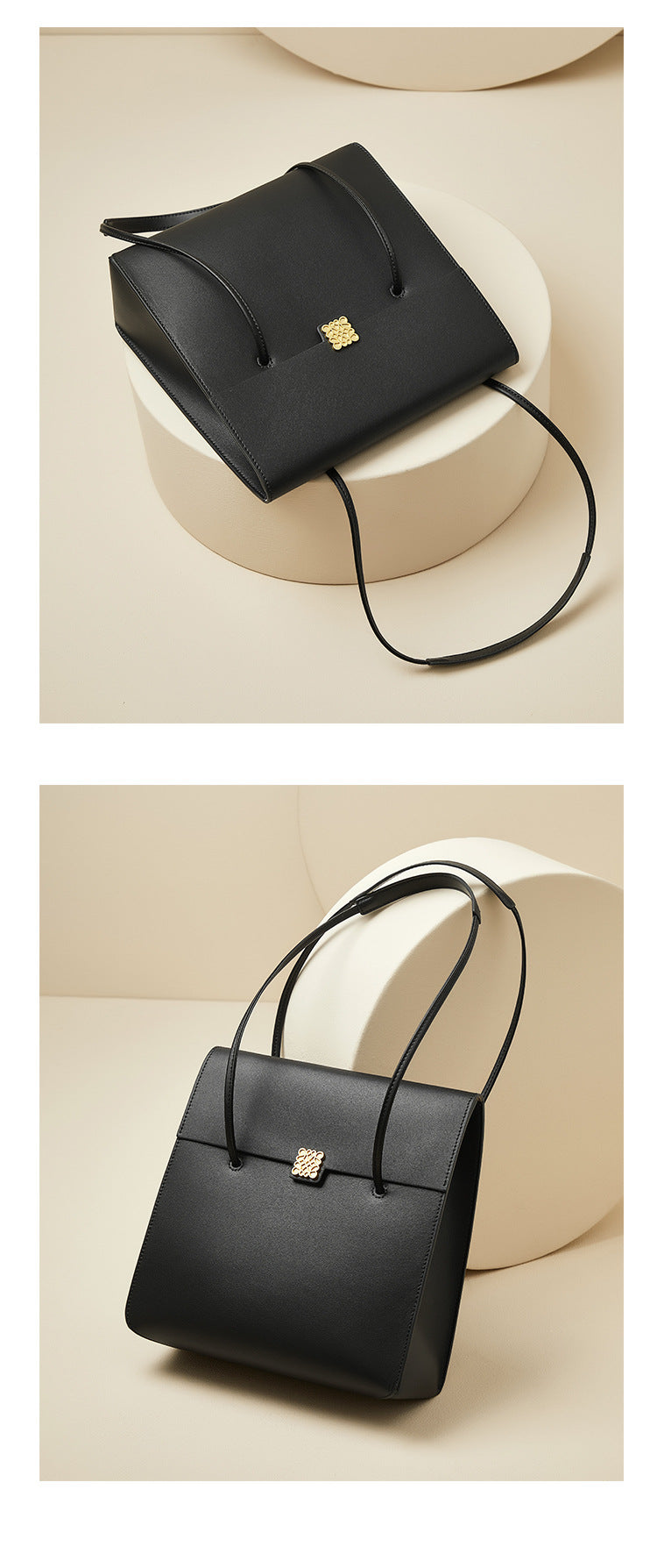 Genuine leather bucket bag ladies underarm bag luxury cowhide bag fashion shoulder bag. pochette