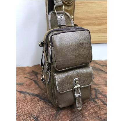 Men's Bust Bag Korean Fashion Casual Waist Pouch Men's Crossbody Shoulder Bag 