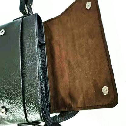 Men's Shoulder Bag Genuine Cowhide Leather Korean Fashion Business Casual Crossbody Bag for Men 