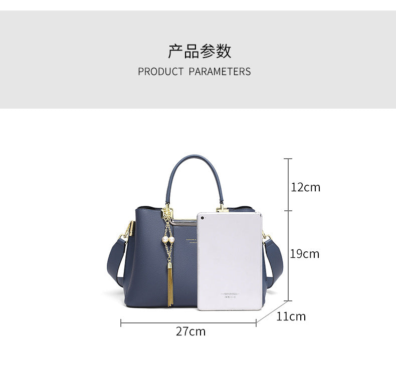 Ladies bag Diagonal shoulder bag Simple genuine leather Luxury fashion Handbag that goes with anything. Bag