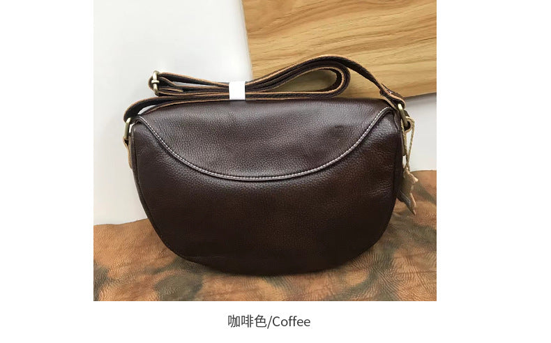 Men's Shoulder Bag Original Cowhide Genuine Leather Commuting Simple Luxury Men's Crossbody Bag 