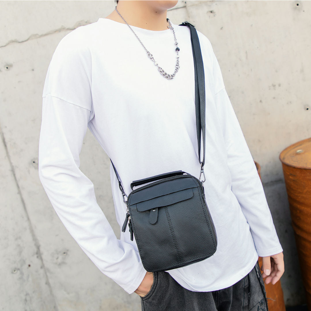 Men's Shoulder Bags Cowhide Business Handbags Outdoor Sports Fashion Crossbody Bags for Men 