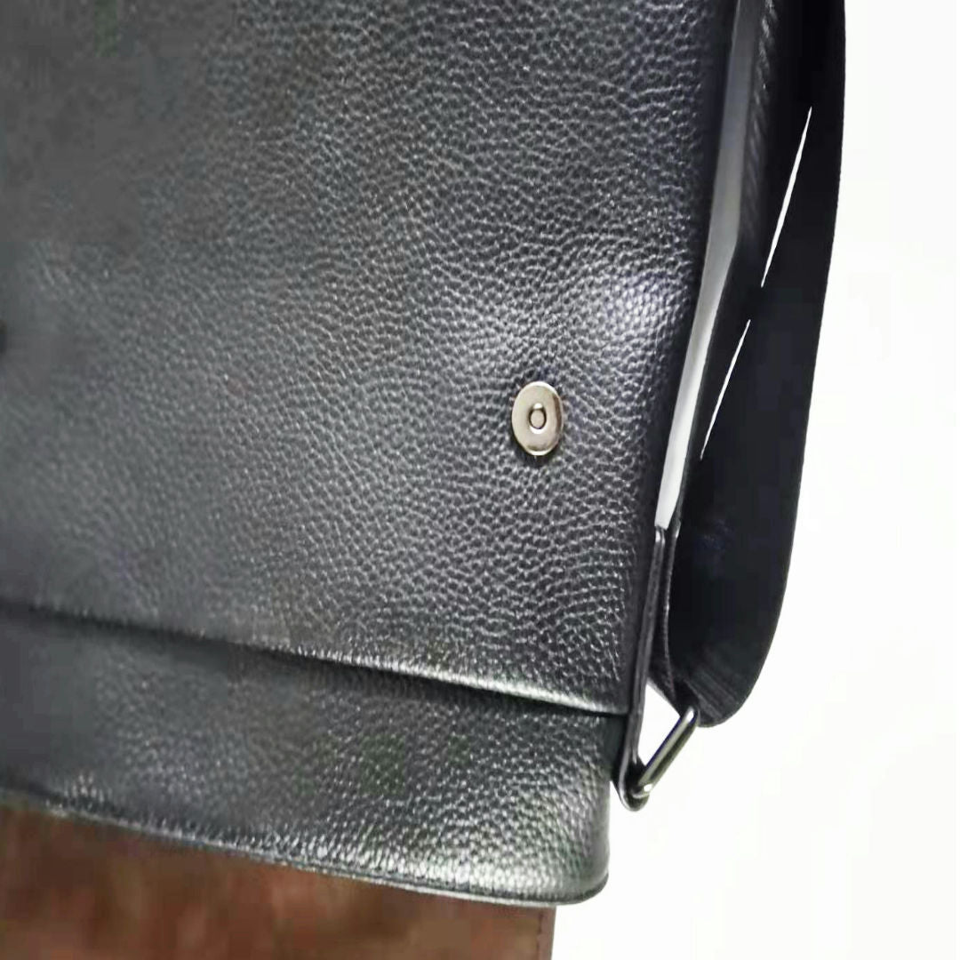 Men's Shoulder Bag Genuine Cowhide Leather Korean Fashion Business Casual Crossbody Bag for Men 